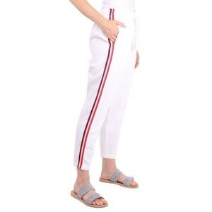 XIRENA Pants M Summer Rex White Stripe Utility Cotton Twill Minimalist Festival